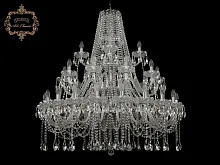 Люстра подвесная хрустальная 11.12.20+10+5.400.3d.Cr.Sp Bohemia Art Classic прозрачная на 35 ламп, основание хром в стиле классический Люстра подвесная хрустальная 11.12.20+10+5.400.3d.Cr.Sp Bohemia Art Classic прозрачная на 35 ламп, основание хром в стиле классический